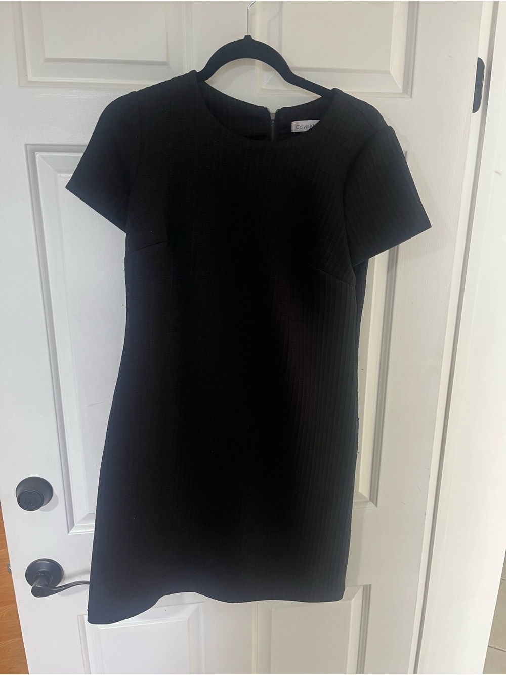 Calvin Klein Black Short-Sleeve Mini Dress